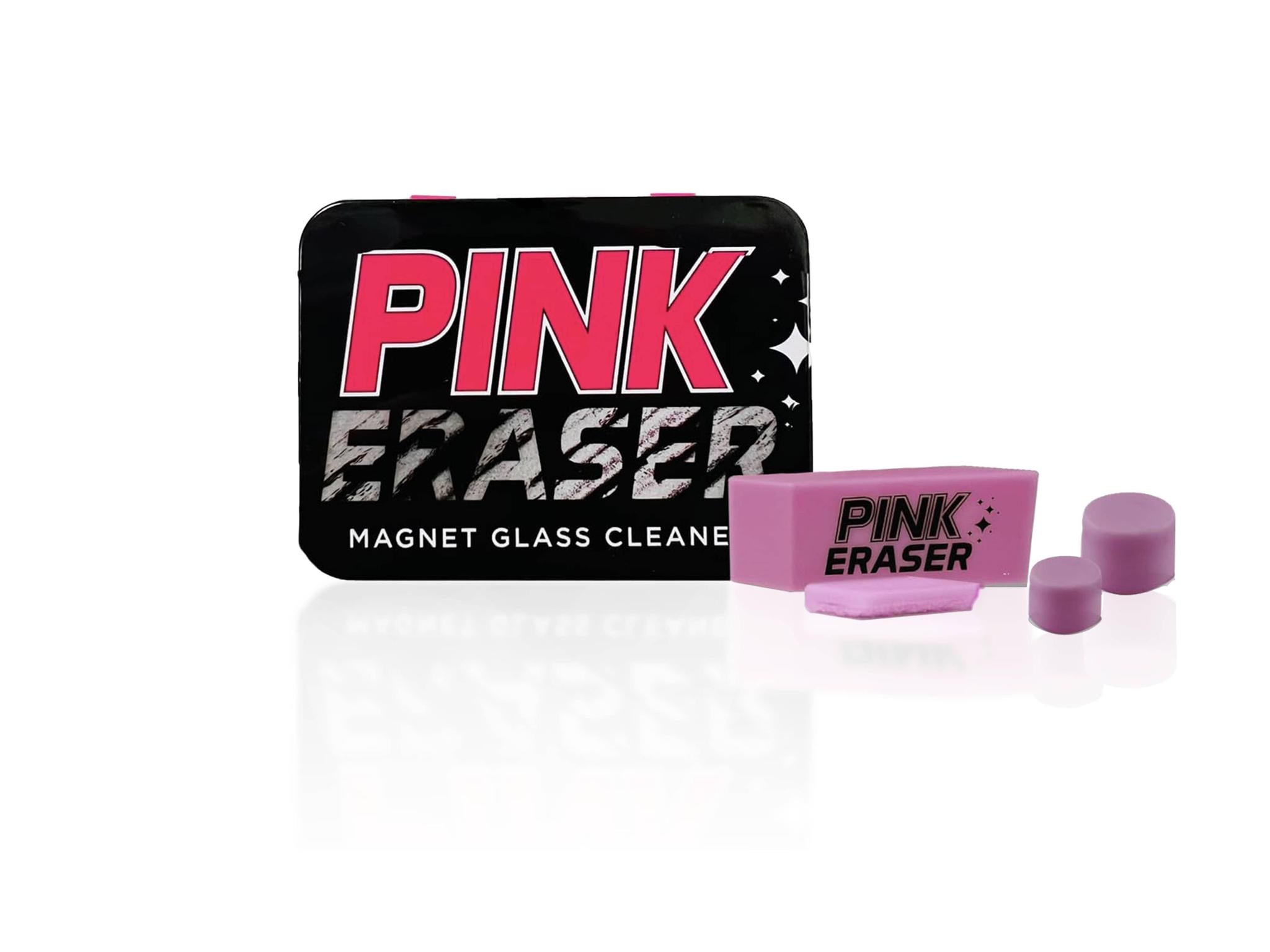 Pink Eraser Magnetic Glass Cleaner