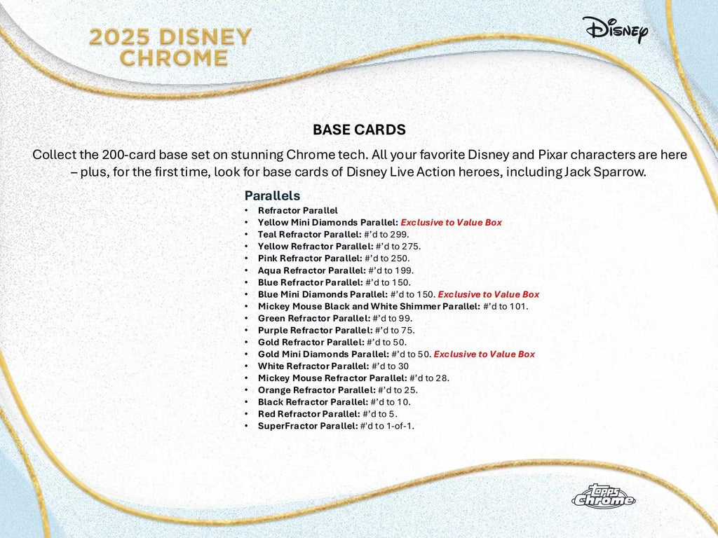 Topps 2025 Disney Chrome 7-Pack Blaster Box
